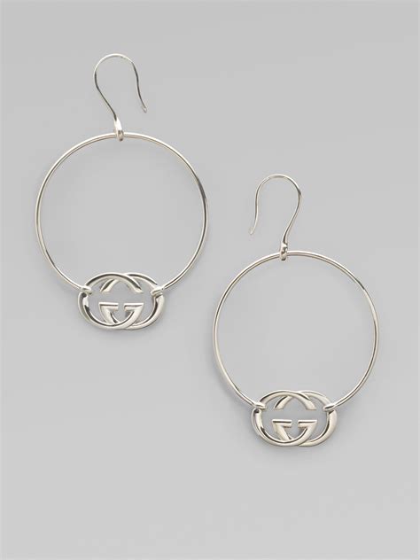 fake gucci hoop earrings|gucci sterling silver hoop earrings.